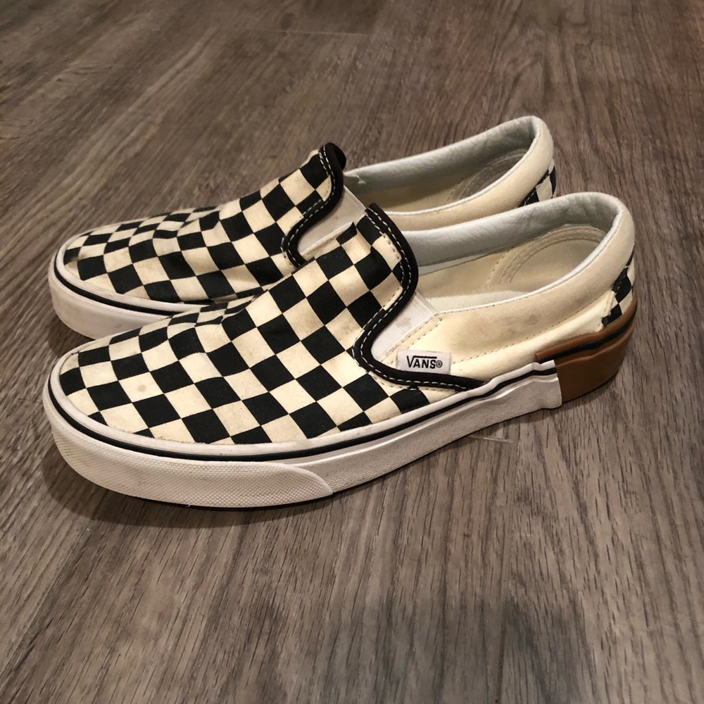 Checkered slip-on Vans